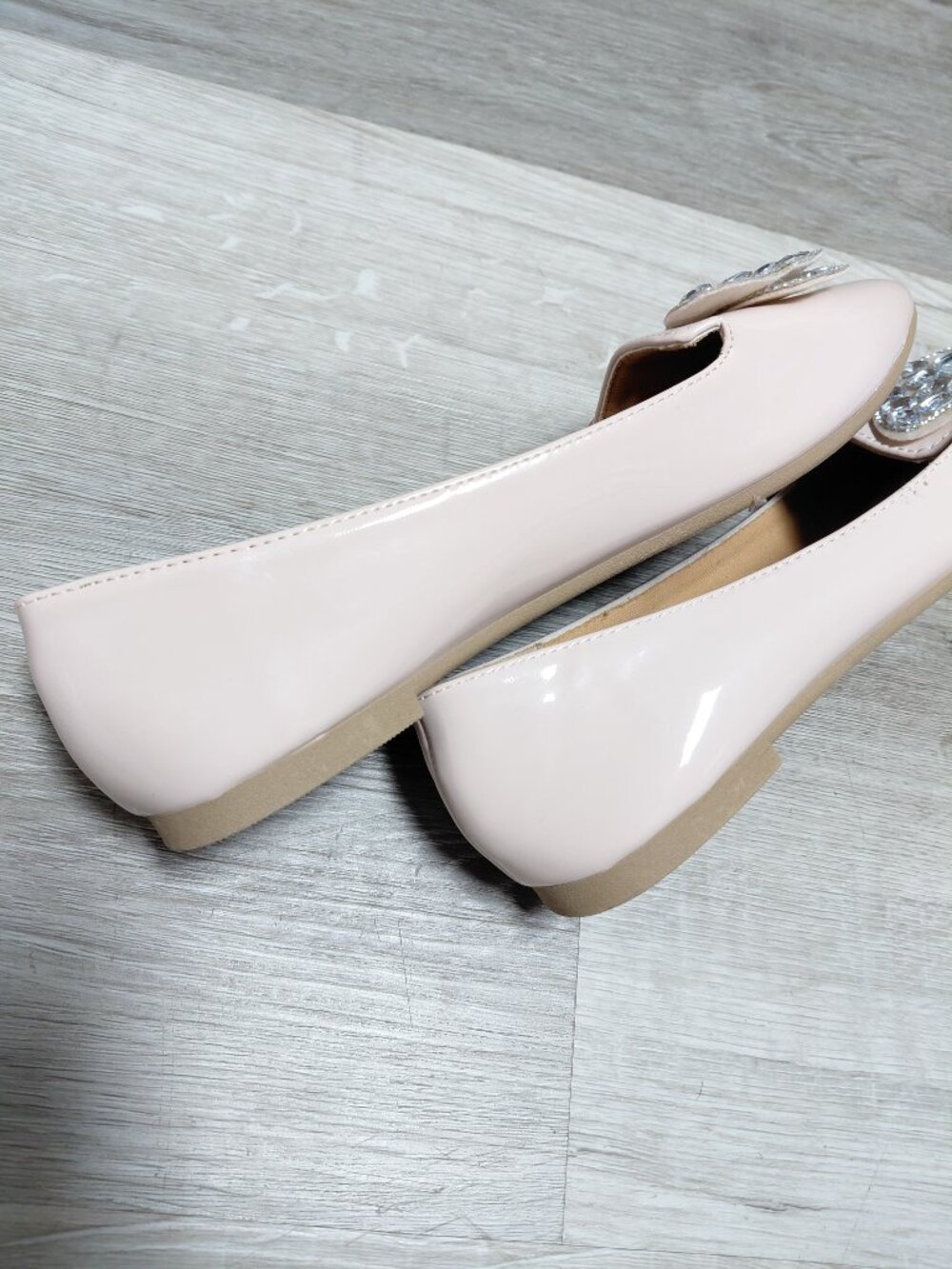 TOP Moda Women Rhinestone Ballet Flats Sparkly Lightweight Bow Light PinkSize 9 - Picture 6 of 7